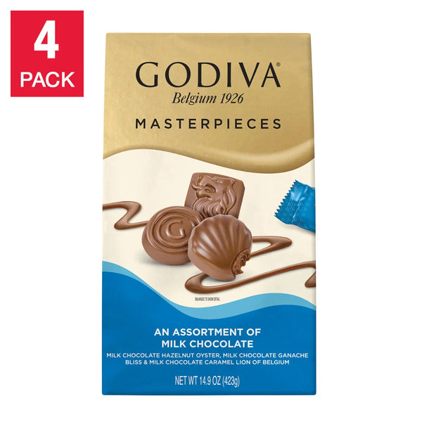 Godiva Masterpieces Assortment of Legendary Milk Chocolate 14.9 oz 4-Pack