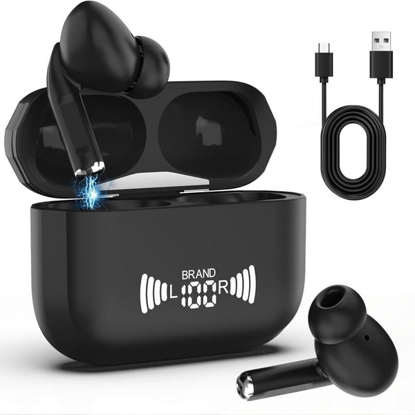 138-Language Instant Voice Translator Earbuds - USB Rechargeable, Real-Time Language Recognition for Business Travel, Black, Includes Charging Case & Cables, Translator Earbuds Real Time Headphones
