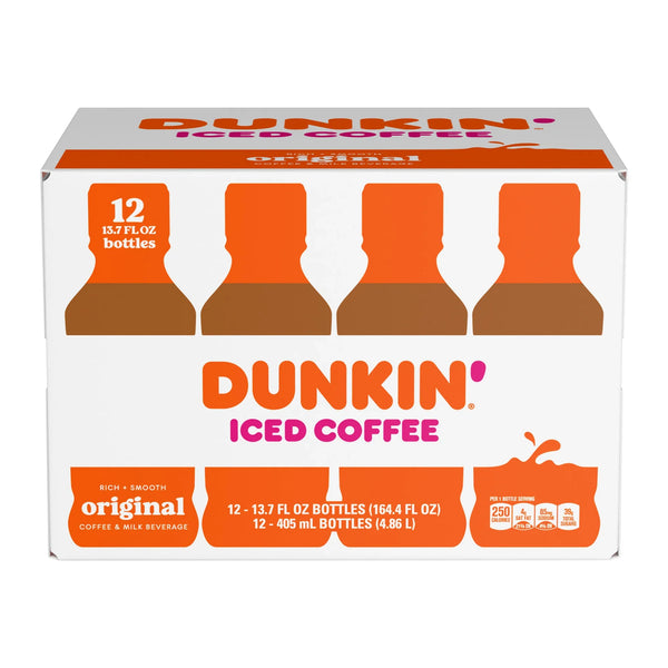 Dunkin' Iced Coffee, Original, 13.7 fl oz, 12-count