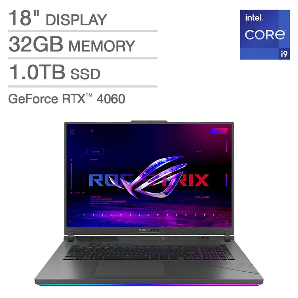 ASUS ROG Strix G18 18" Gaming Laptop - 14th Gen Intel Core i9-14900HX - GeForce RTX 4060 - 2560 x 1600 240Hz - Windows 11 - 32GB RAM - 1TB SSD