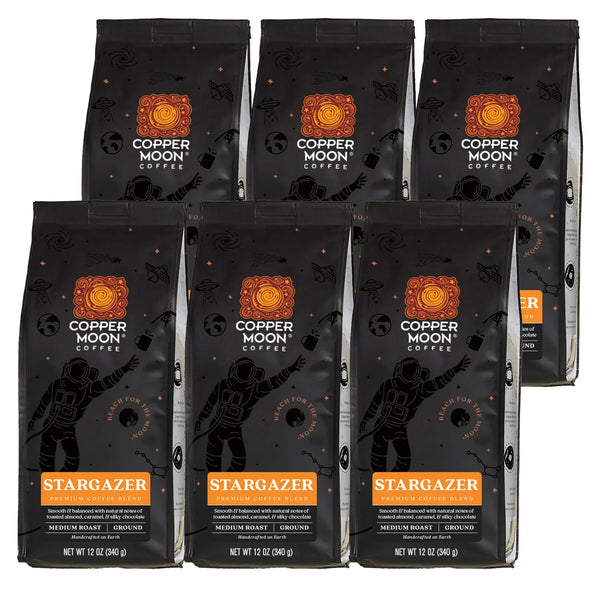 Copper Moon Stargazer Blend, Ground Coffee, 12 oz. Bags, 6-pack