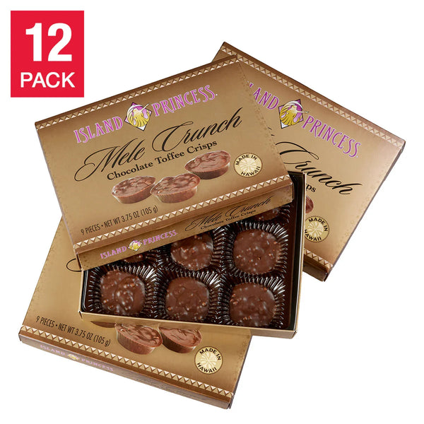 Island Princess Mele Crunch Chocolate Toffee Crisps, 12-pack, 45 oz. Total