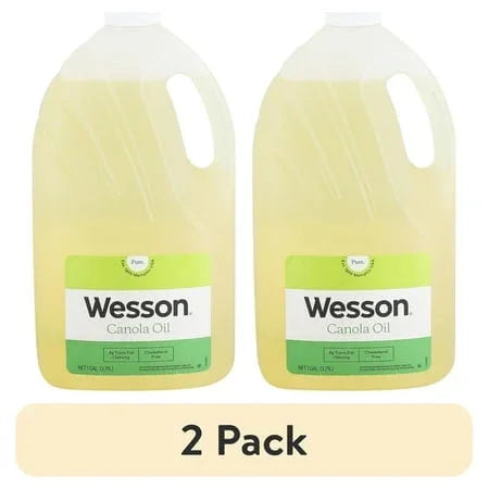 (2 pack) Wesson Pure & Cholesterol Free Canola Oil, 128 fl oz