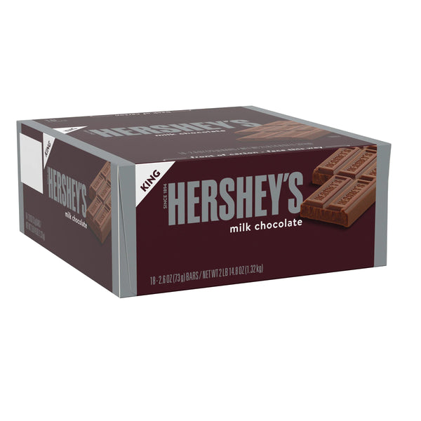 Hershey's King Size Milk Chocolate Bars, 2.6 oz, 18-count