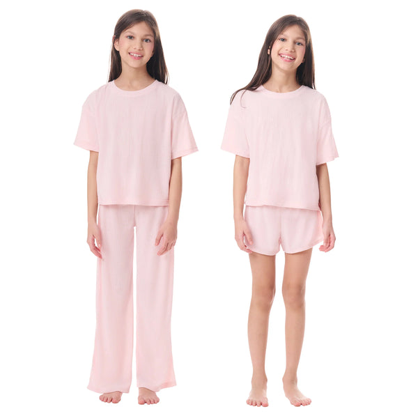 Calvin Klein Youth 3-piece Ribbed Pajama Set