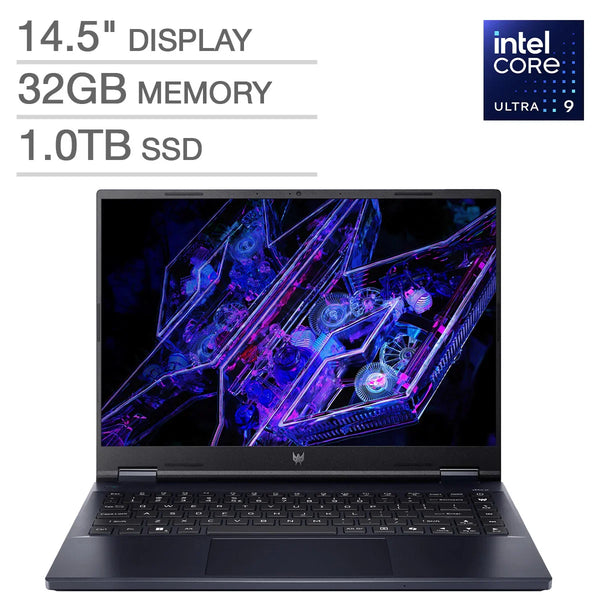 Acer Predator Helios 14.5” Gaming Laptop - Intel Core Ultra 9-185H - GeForce RTX 4070 - 165Hz WQXGA+ (3072 x 1920) Display - Windows 11