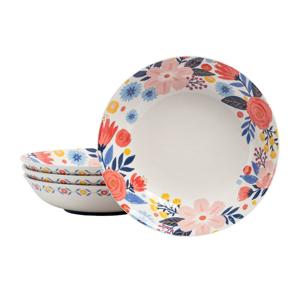 over&back Spring Garden 4-piece Dinner Bowl Set by Jess Phoenix