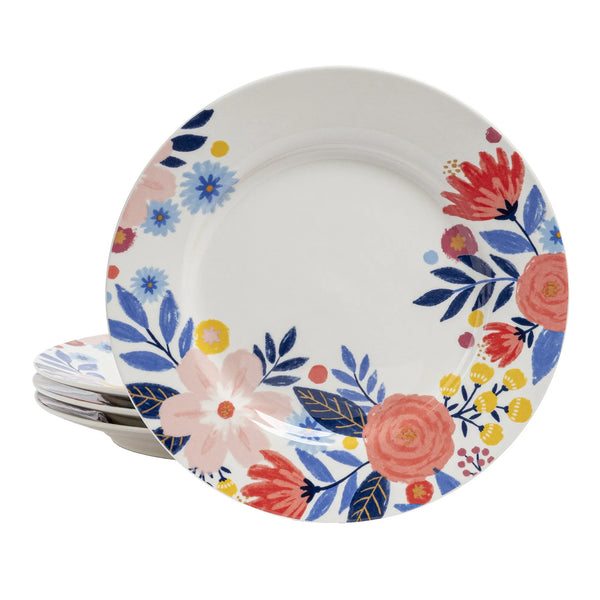 over&back Spring Garden 4-piece Dinner Plate Set by Jess Phoenix