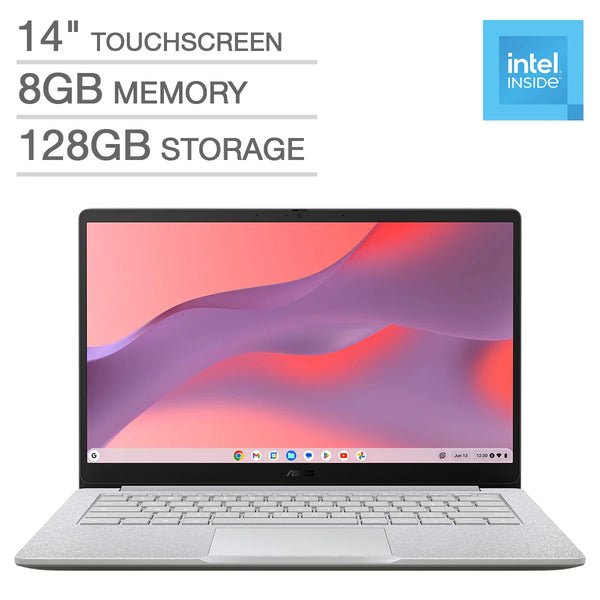 ASUS Chromebook CX 14" Full HD Touchscreen Laptop - Intel Celeron N4500 - 128GB eMMC Storage - Chrome OS
