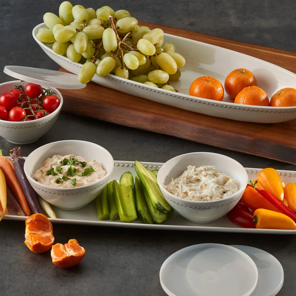 Pandex 5-piece Beaded Melamine Serveware Set