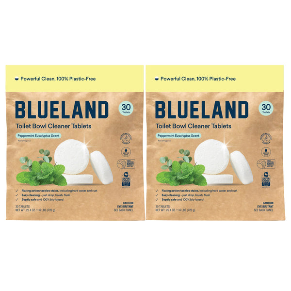 Blueland Toilet Bowl Cleaner Tablets, Peppermint Eucalyptus, 60-count