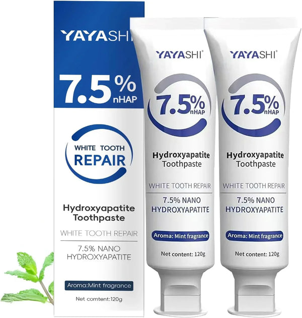 Set 2-Pack Hydroxyapatite Toothpastes for Enamel Protection and Tooth Strengthening, Gentle Mint, Fresh Breath, Daily Use for Oral Health
