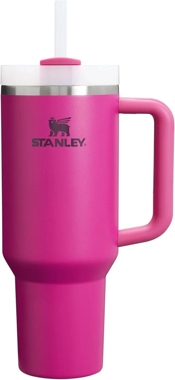 STANLEY Quencher H2.0 Tumbler with Handle and Straw 40 oz | Flowstate 3-Position Lid | Cup Holder Compatible for Travel | Insulated Stainless Steel Cup | BPA-Free | Fuchsia