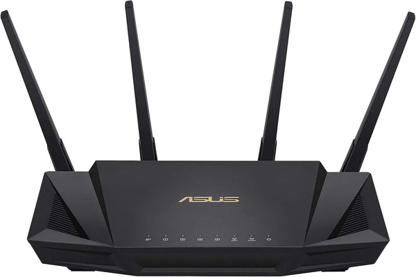 ASUS RT-AX3000 Ultra-Fast Dual Band Gigabit Wireless Router - Next Gen WiFi 6, Adaptive QoS, and AiProtection by Trend Micro | 1x WAN, 4x 1G LAN, 1x USB 3.0 - AiMesh Compatible