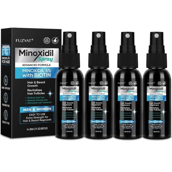 5% Minoxidil Spray for Men and Women, Minoxidil for Women Hair Growth, Minoxidil for Men Hair Growth Spray 4PCS.