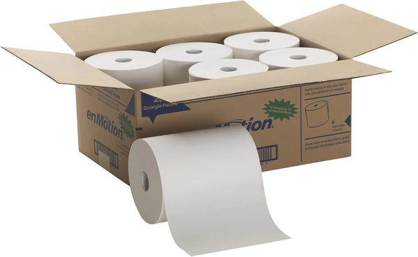 enmotion 647204 enmotion Hardwound Paper Towels 1-Ply 6 Rolls/Carton (89460)