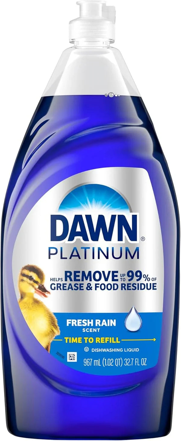 Dawn Platinum Dishwashing Liquid, Fresh Rain Scent, 32.7 fl oz