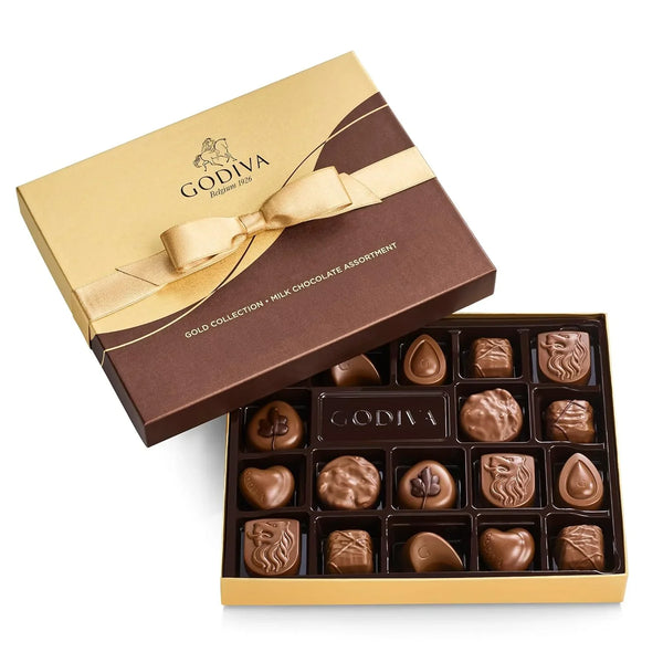 Godiva Chocolatier Gourmet Chocolate Gift Box – 18-Piece Assorted Chocolates for Birthday, Anniversary, Mother’s Day,– Dark Chocolate Candy Assortment with Praline, Caramel, Ganache
