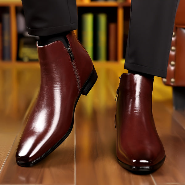 Men's business formal shoes, pointed-toe Men's shoes, office commuting shoes, stylish and versatile boots.