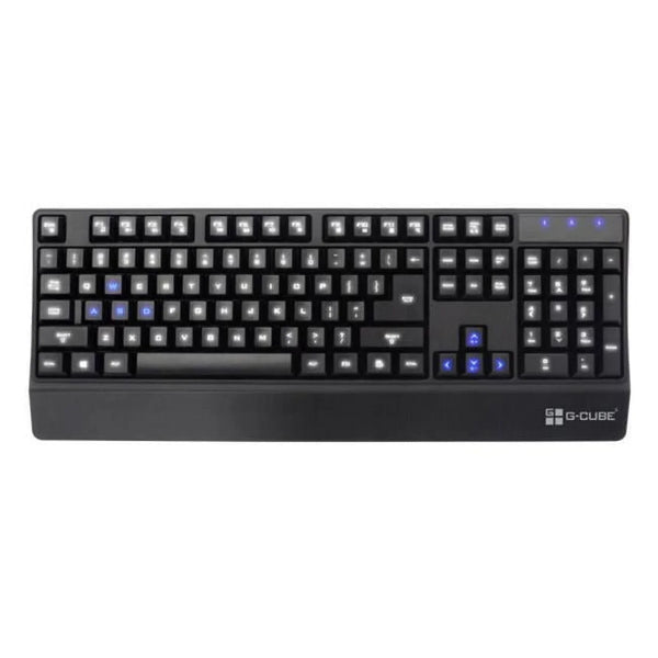 A4tech GKL-58 G-Cube Illuminate Light Gaming Computer Keyboard, Blue & White