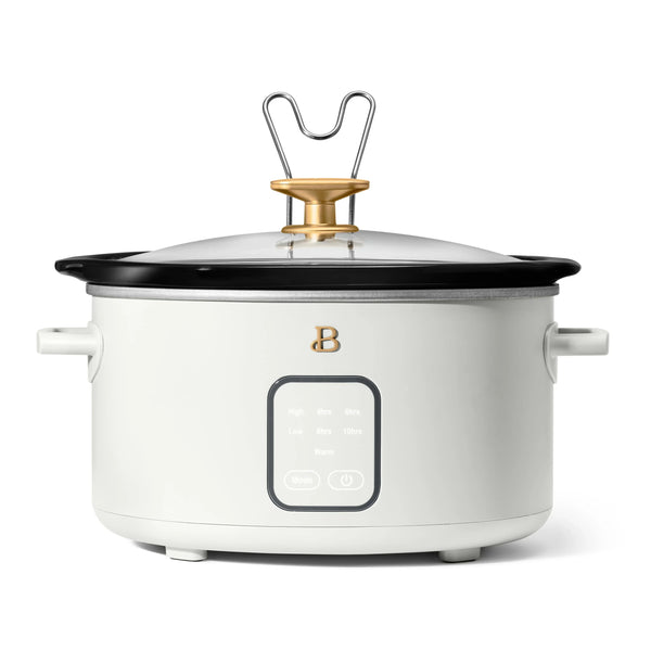 Beautiful 4Qt Slow Cooker with Touch-Activated Display, White Icing by Drew Barrymore