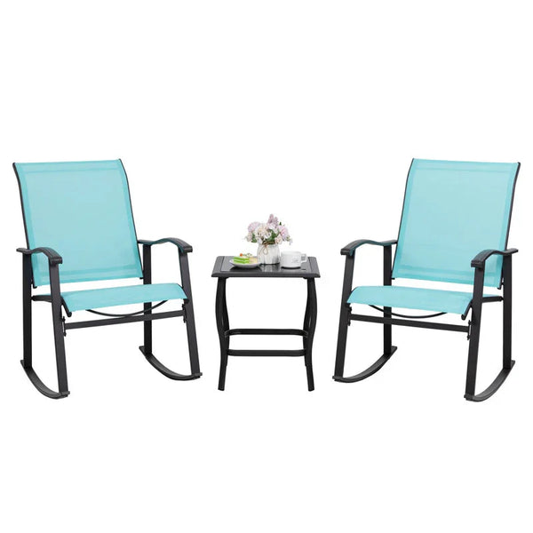 Armyn 3 Piece Outdoor Furniture Rocking Patio Set