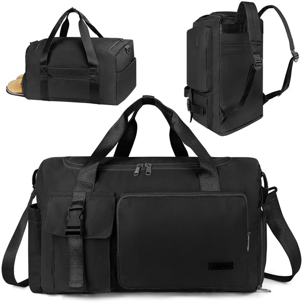 Gynky Duffel Bag 4 in 1 Travel Backpack Duffle Bag Weekender Bags for Women Gym Bag with Shoe and Wet Compartment Carry On Dance Bag