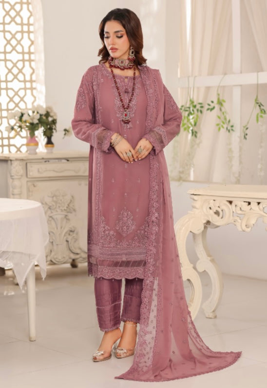 Safina Binte Noor Chiffon Suit,Min  4 pcs