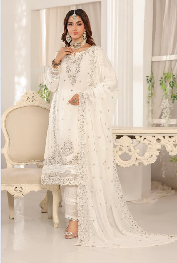 Safina Binte Noor Chiffon Suit,Min  4 pcs