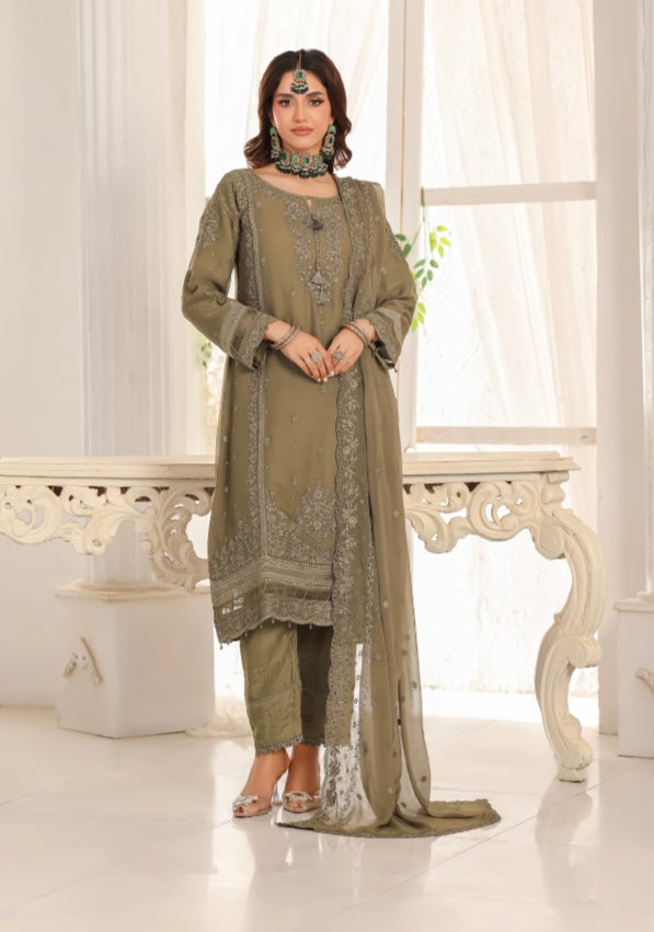 Safina Binte Noor Chiffon Suit,Min  4 pcs