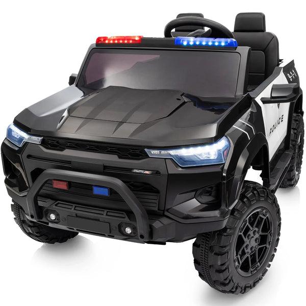 Outfunny 2-Seater Ride on Toy, 12V Kids electric ride on car Truck with remote, Megaphone - Black