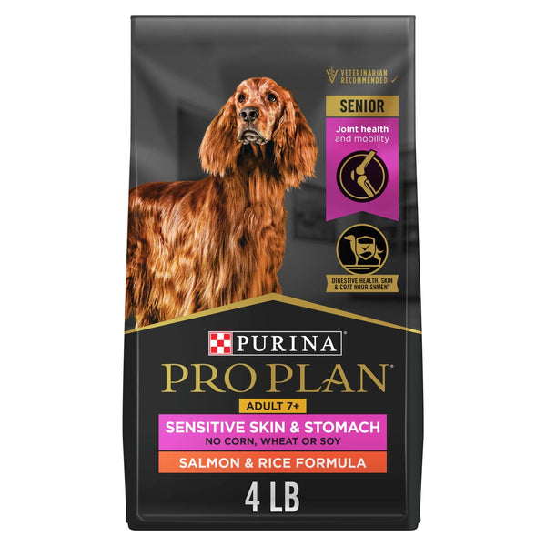 Purina Pro Plan Sensitive Skin and Sensitive Stomach Dog Food Senior Dogs Adult 7 Plus Salmon and Rice Formula