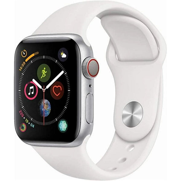 Restored Apple Watch Series 4 (GPS + Cellular, 40mm) - Silver Aluminum Case - White Sport Band (Refurbished)