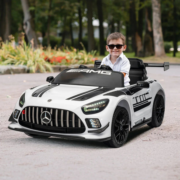 12V Licensed Mercedes-Benz GT3 Kids Ride on Car, Electric Vehicles for Kids Gifts,Ride on Toys with Remote Control, Music