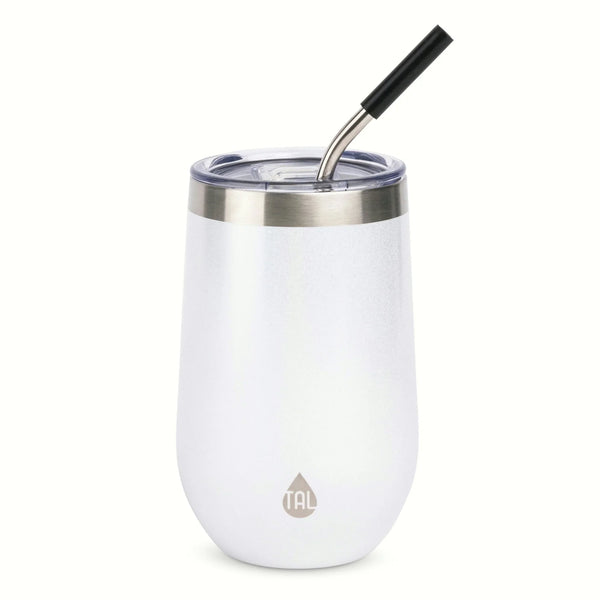 TAL Stainless Steel Wine Tumbler 16 fl oz, White