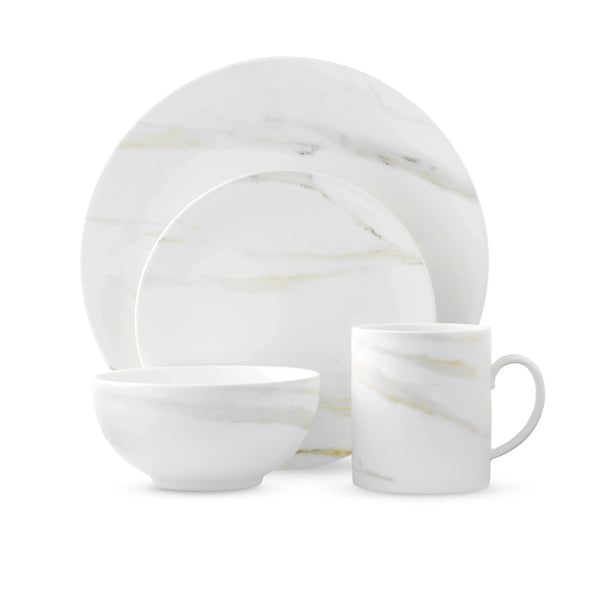Vera Wang Venato Imperial Dinnerware Set, 4 Pieces