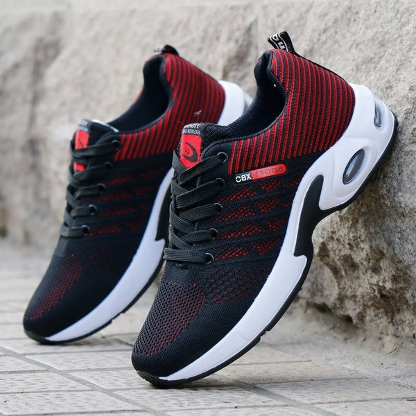 Wild Sports Shoes Men'S Shoes Flying Woven Running Shoes Air Cushion Shoes Breathable Korean Version of the Tide