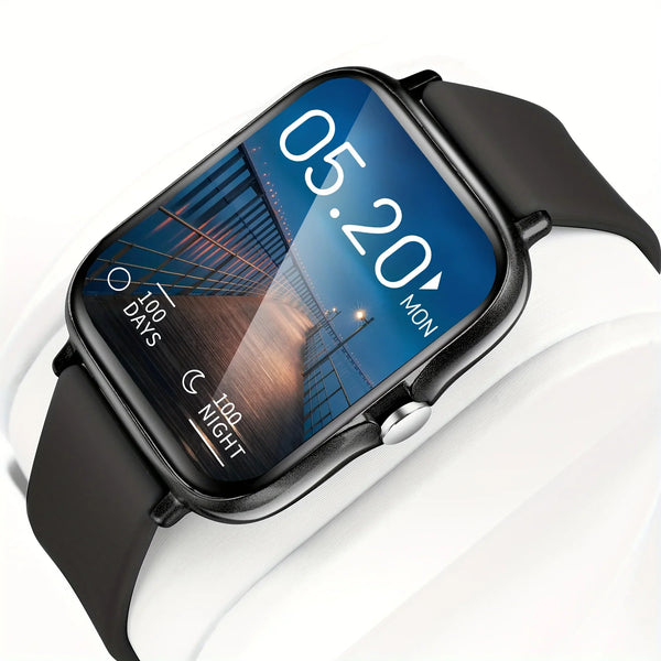 [Large Screen Smart Watch] New 1.83-Inch Large Screen Smart Watch | Smartwatch with Multiple Sports Modes, Wireless Calling, Weather Updates, Remote Camera Control, Music Playback, Compatible with iOS and Android, for Outdoor Activities & Daily Wear, Mult