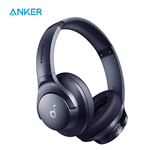 soundcore by Anker Q20i Hybrid Active Noise Cancelling Headphones, Wireless Over-Ear Bluetooth, 40H Long ANC Playtime, Hi-Res Audio, Big Bass, Customize via an App, Transparency Mode (Refurbished)