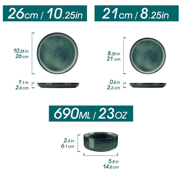 vancasso Starry Stoneware Glossy Elegance Glaze Dinnerware Set